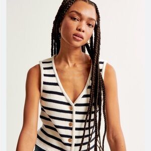 Abercrombie Striped Sleeveless Knit Top